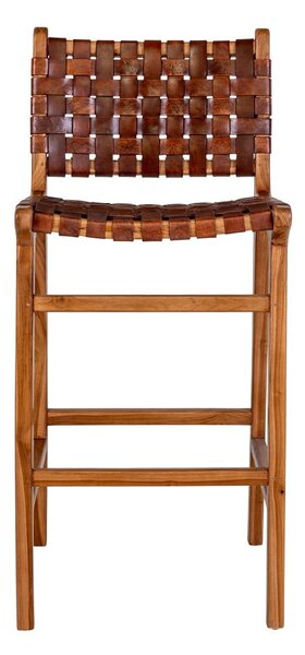 Brązowy hoker z drewna tekowego 101 cm Perugia – House Nordic