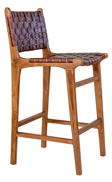 Brązowy hoker z drewna tekowego 101 cm Perugia – House Nordic