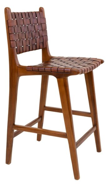 Brązowy hoker z drewna tekowego 101 cm Perugia – House Nordic