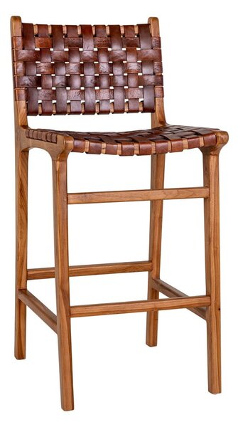 Brązowy hoker z drewna tekowego 101 cm Perugia – House Nordic