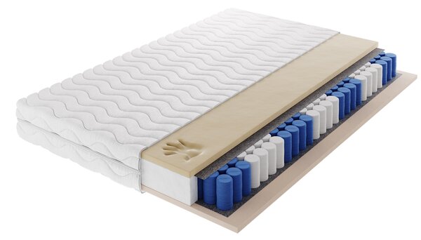 Masseno Materac NOVARIS 80x200 cm sprężynowy kieszeniowy dwustronny średnio twardy H3