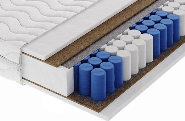 Masseno Materac DROVEN 90x200 cm sprężynowy kieszeniowy dwustronny twardy H4