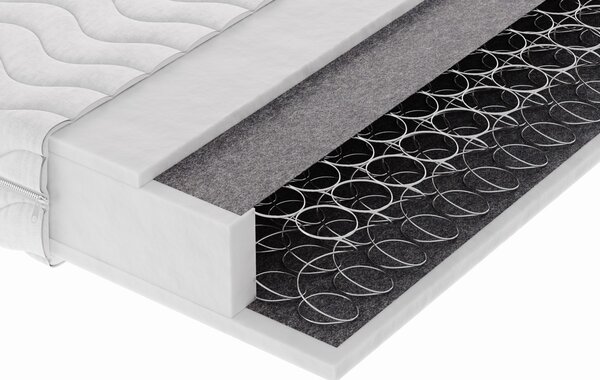 Masseno Materac MIRELLE 80x200 cm sprężynowy bonellowy dwustronny średnio twardy H3