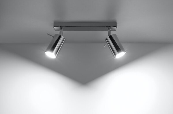 Metalowa lampa punktowa w kolorze srebra 6x30 cm Etna – Sollux