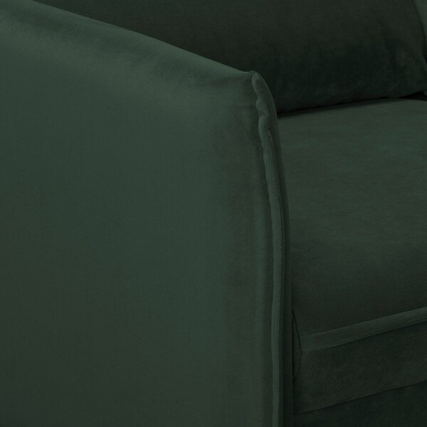 Ciemnozielona aksamitna sofa 138 cm Juli – Ropez