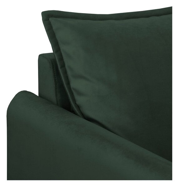 Ciemnozielona aksamitna sofa 138 cm Juli – Ropez