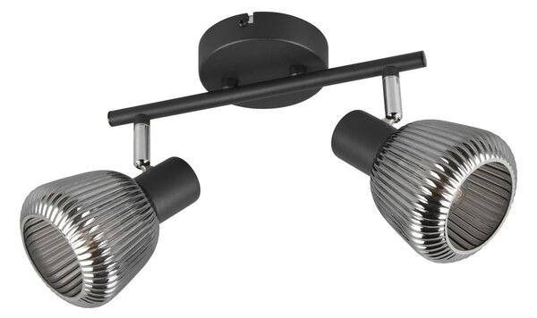 Czarna lampa punktowa ø 10 cm Tarifa – Trio