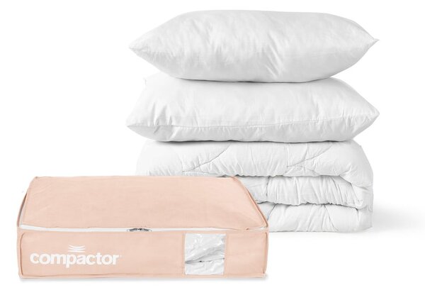Plastikowy pojemnik próżniowy pod łóżko 65x45x15,5 cm Pink Edition – Compactor