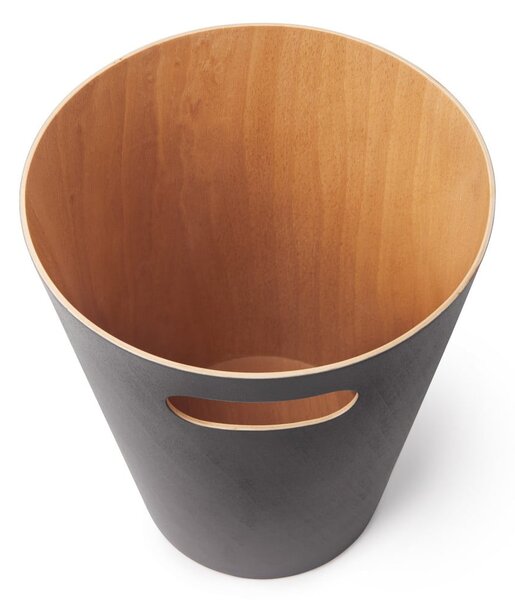 Ciemnoszary biurowy kosz na śmieci 7,5 l Woodrow – Umbra