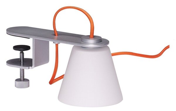 Szara lampa stołowa ze szklanym kloszem (wysokość 23 cm) Lure – Hübsch