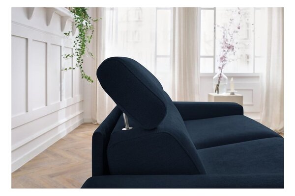 Ciemnoniebieska rozkładana sofa 195 cm Monaco – Bobochic Paris