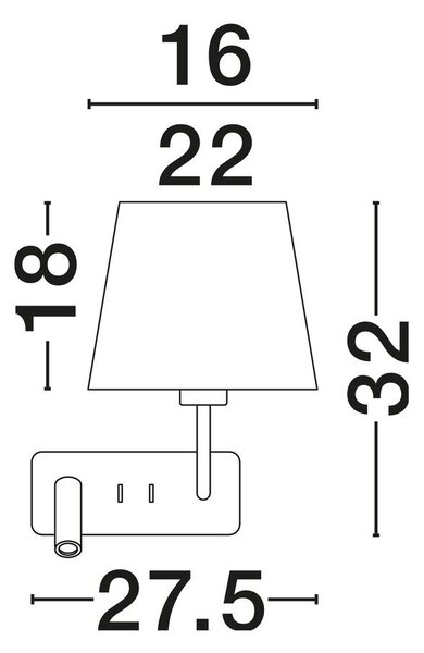 Biały/w kolorze matowej czerni aluminiowy kinkiet z elastyczną konstrukcją Savona – Nova Luce