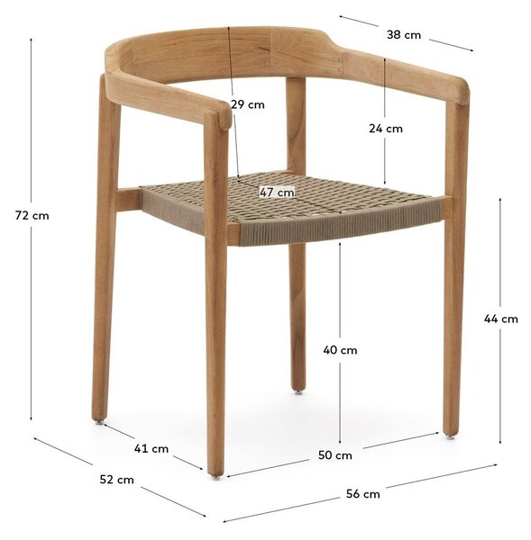 Drewniane krzesło ogrodowe Icaro – Kave Home