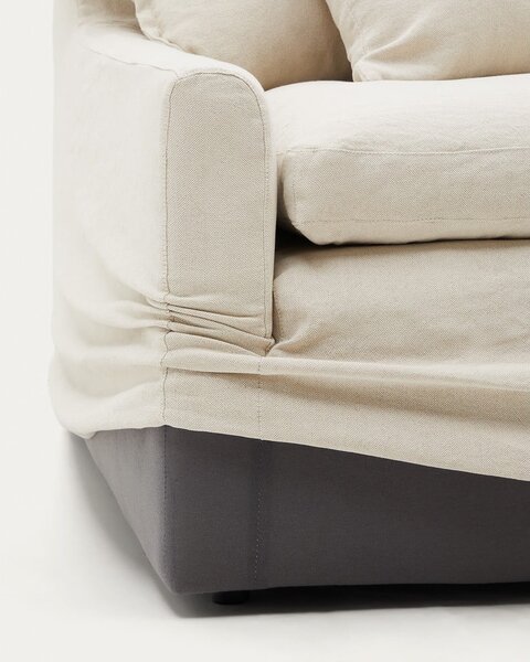 Beżowa lniana sofa 230 cm Zenira – Kave Home