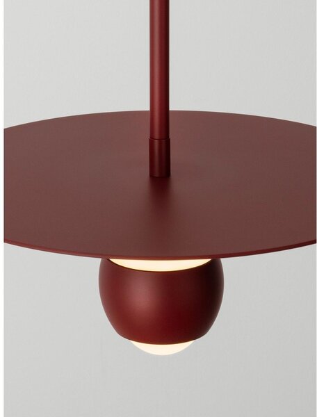 Czerwona aluminiowa lampa wisząca LED ø 30 cm Edem – Nova Luce