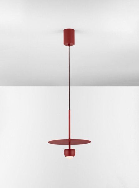 Czerwona aluminiowa lampa wisząca LED ø 30 cm Edem – Nova Luce