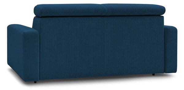 Ciemnoniebieska sztruksowa rozkładana sofa 195 cm Monaco – Bobochic Paris