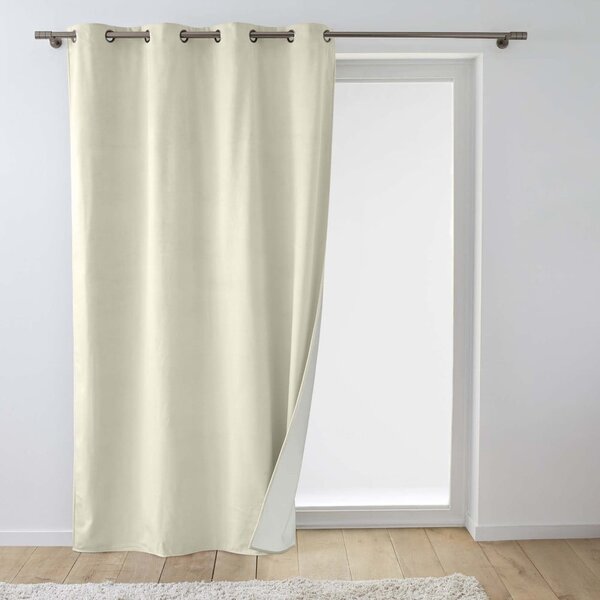 Kremowa aksamitna zasłona termiczna 140x260 cm Polarchic – douceur d'intérieur
