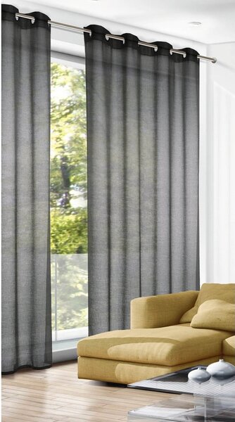 Antracytowa zasłona 140x245 cm Struktura Uni – Sehlbach