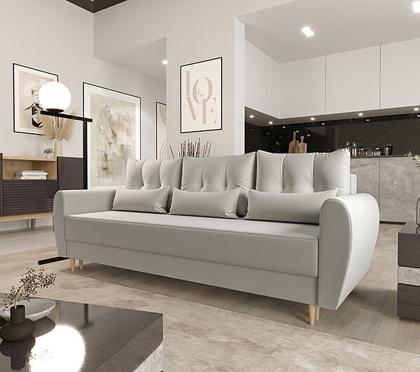 Beżowa sofa rozkładana W4-F40