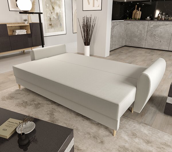 Beżowa sofa rozkładana W4-F40