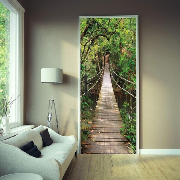 Fototapeta na drzwi JUNGLE BRIDGE 86x200 cm