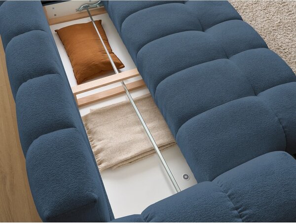 Ciemnoniebieska sofa z tkaniny szenilowej 278 cm Everest – Bobochic Paris