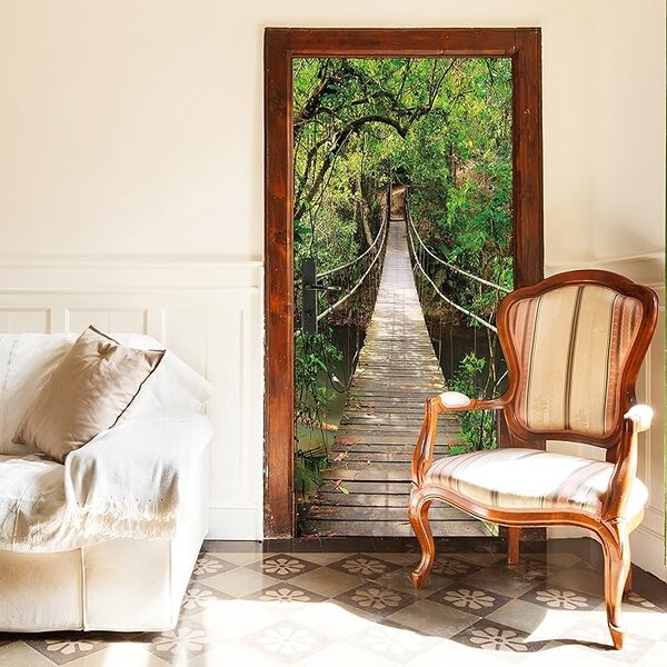 Fototapeta na drzwi JUNGLE BRIDGE 86x200 cm