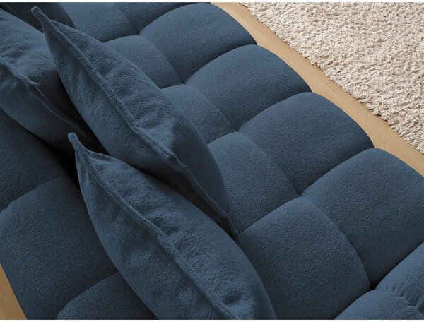 Ciemnoniebieska sofa z tkaniny szenilowej 278 cm Everest – Bobochic Paris