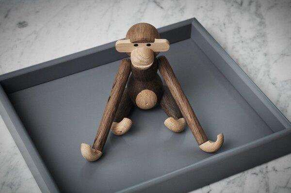 Figurka z litego drewna dębowego Kay Bojesen Denmark Monkey