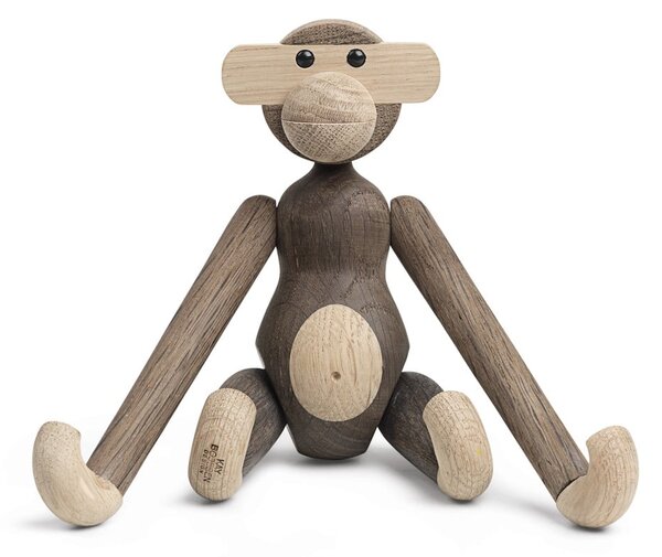 Figurka z litego drewna dębowego Kay Bojesen Denmark Monkey