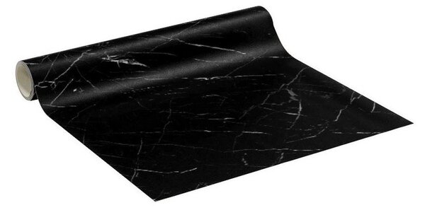 Naklejka na meble 200x60 cm Black and White Marble – Ambiance