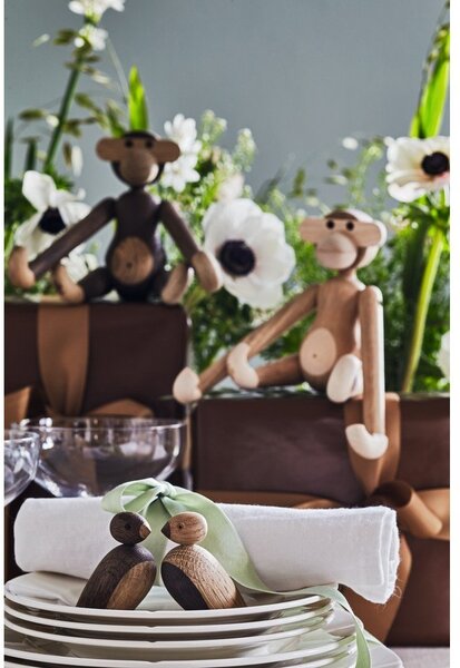 Figurka z litego drewna dębowego Kay Bojesen Denmark Monkey