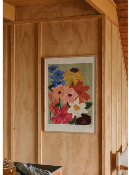 Plakat 50x70 cm Flowers on Sage Green – Carla Llanos – The Poster Club