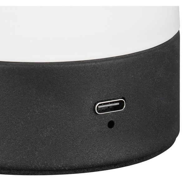 Lampa stołowa LED w matowym białym kolorze ze szklanym kloszem (wysokość 18 cm) Dooley – Reality