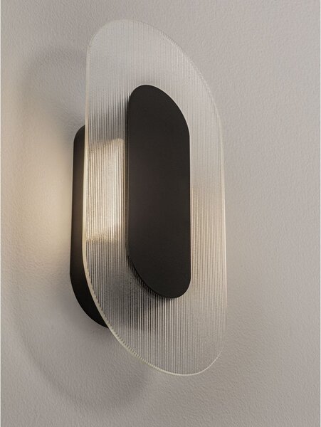 Metalowy kinkiet LED w kolorze matowej czerni Vetrio – Nova Luce