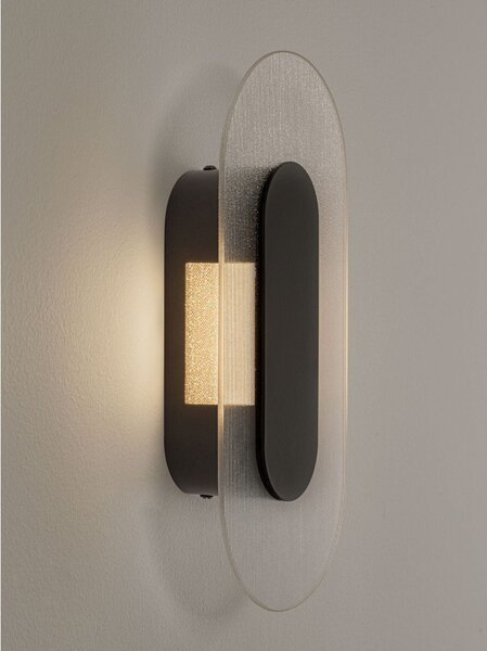 Metalowy kinkiet LED w kolorze matowej czerni Vetrio – Nova Luce