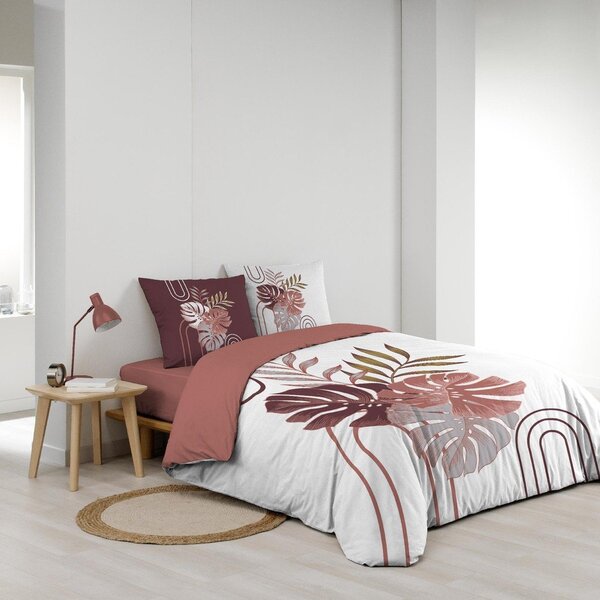 Biało-różowa bawełniana pościel dwuosobowa 240x220 cm Astria – douceur d'intérieur