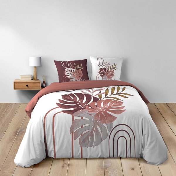 Biało-różowa bawełniana pościel dwuosobowa 240x220 cm Astria – douceur d'intérieur