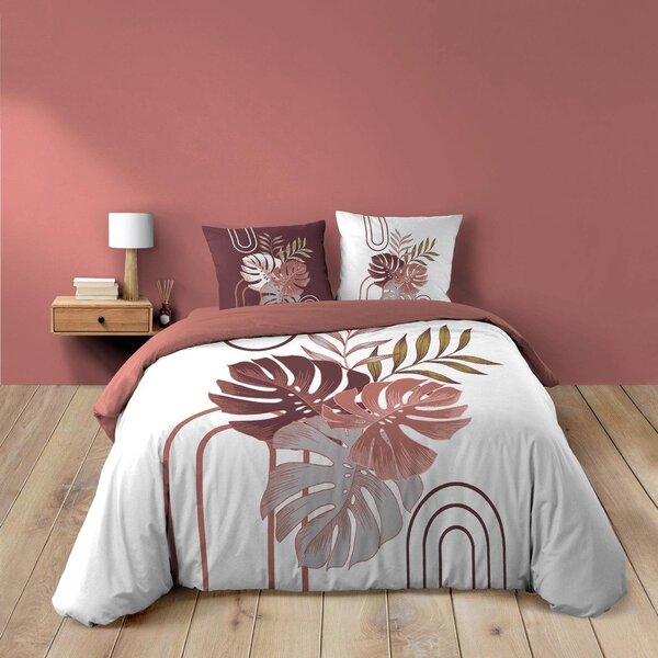 Biało-różowa bawełniana pościel dwuosobowa 240x220 cm Astria – douceur d'intérieur