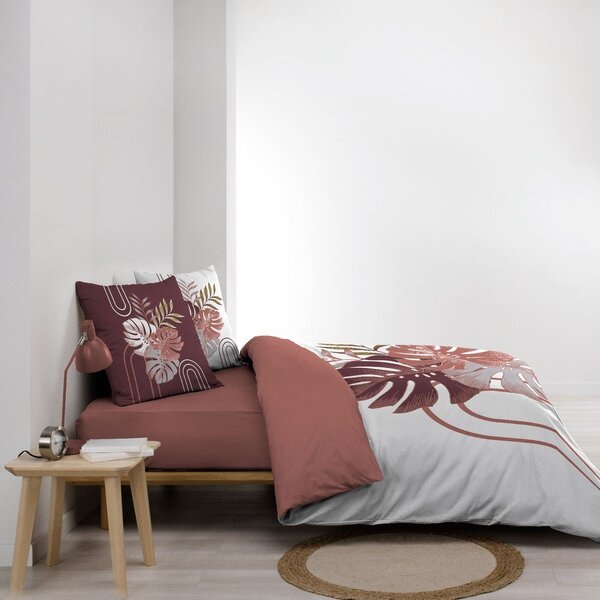 Biało-różowa bawełniana pościel dwuosobowa 240x220 cm Astria – douceur d'intérieur