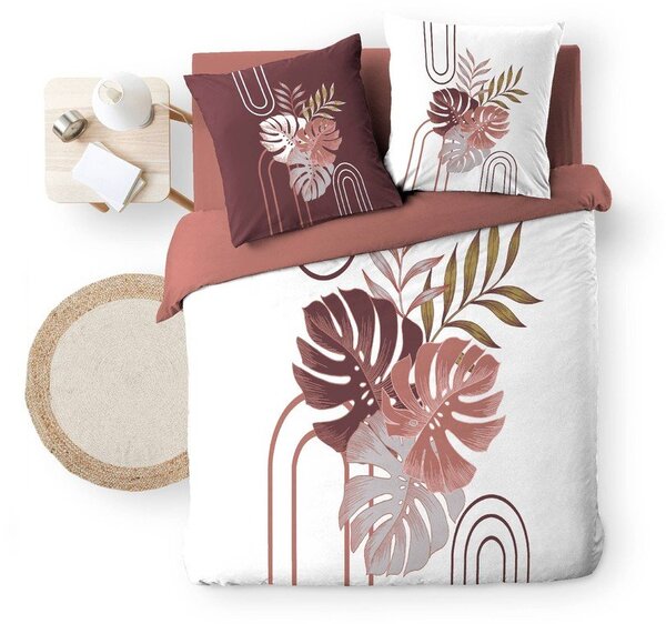 Biało-różowa bawełniana pościel dwuosobowa 240x220 cm Astria – douceur d'intérieur