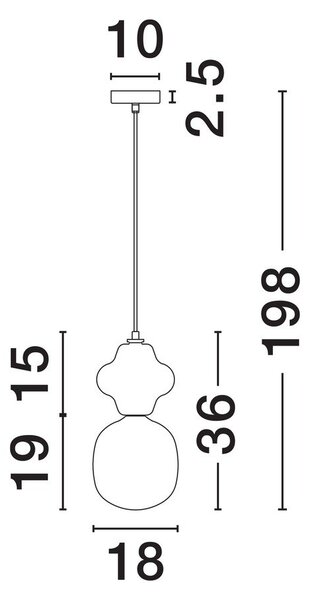 Biała/jasnozielona lampa wisząca ceramiczna ze szklanym kloszem ø 18 cm Clio – Nova Luce
