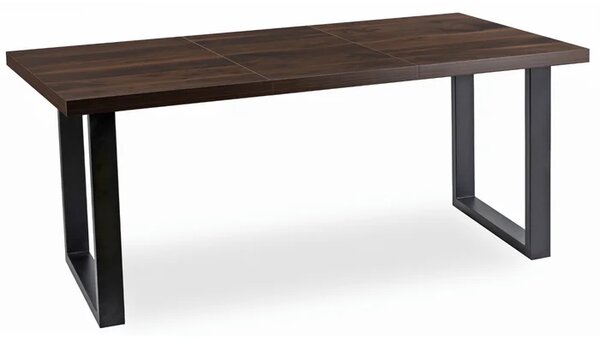 Stół Prostokątny Rozkładany TOMAS 130-230 cm Orzech/Czarny do Jadalni Loft