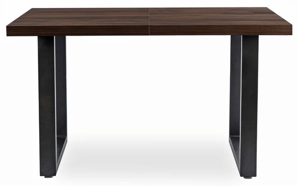 Stół Prostokątny Rozkładany TOMAS 130-230 cm Orzech/Czarny do Jadalni Loft