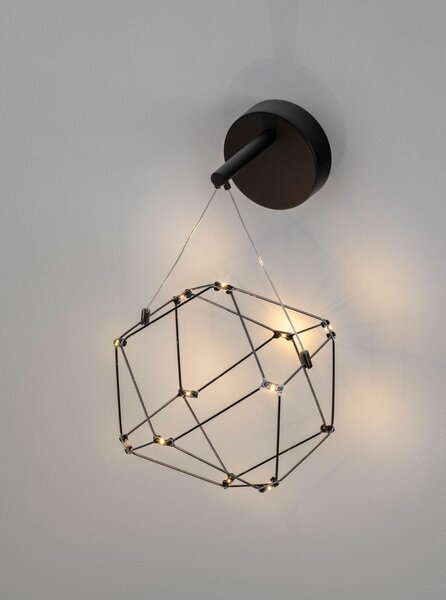 Czarny aluminiowy kinkiet LED Nebula – Nova Luce