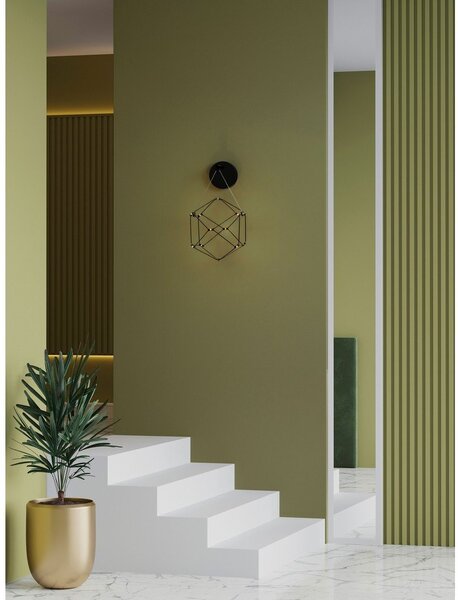 Czarny aluminiowy kinkiet LED Nebula – Nova Luce