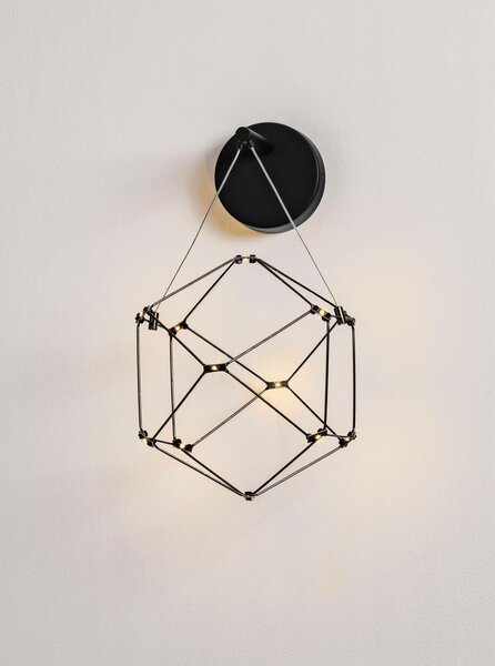 Czarny aluminiowy kinkiet LED Nebula – Nova Luce