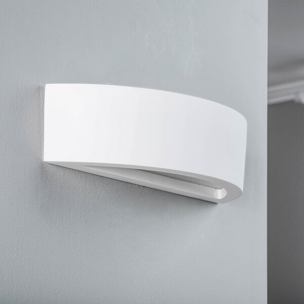 Lampa Ścienna Lindby, KONSTANTIN, ściemnialny, biały, salon, gips | glina, nowoczesny