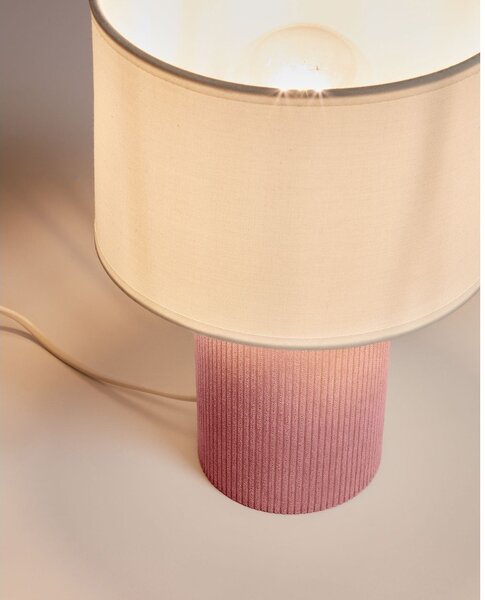 Biało-jasnoróżowa lampka dziecięca Bianella – Kave Home